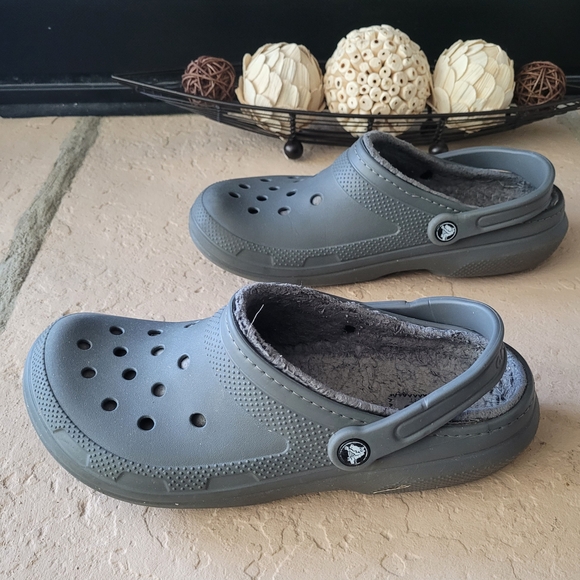 Size 9 (M) 11 (W) Crocs Classic Lined Clogs Slate Gray Unisex Clogs - Picture 4 of 6